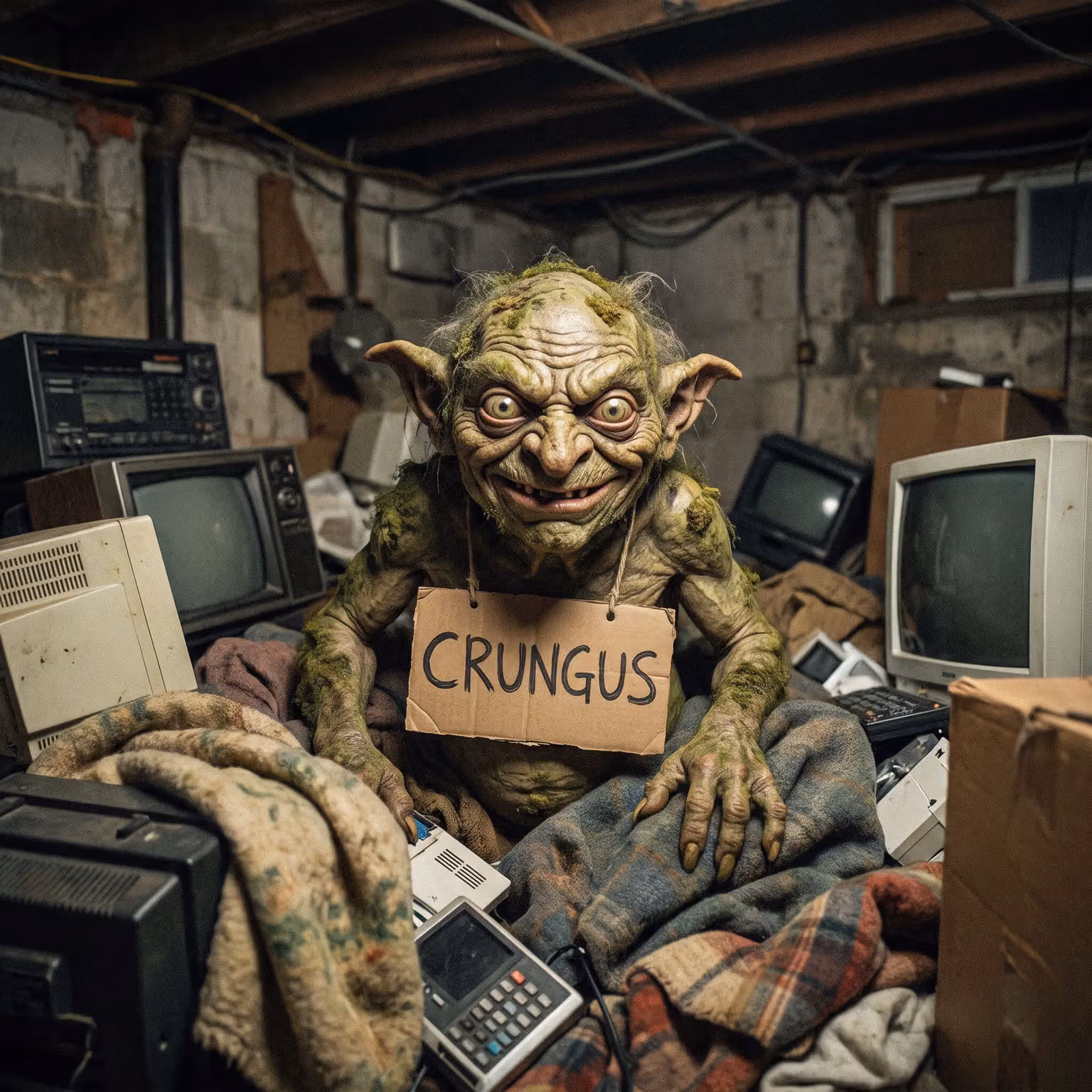 crungus as rendered by google/nano-banana-pro