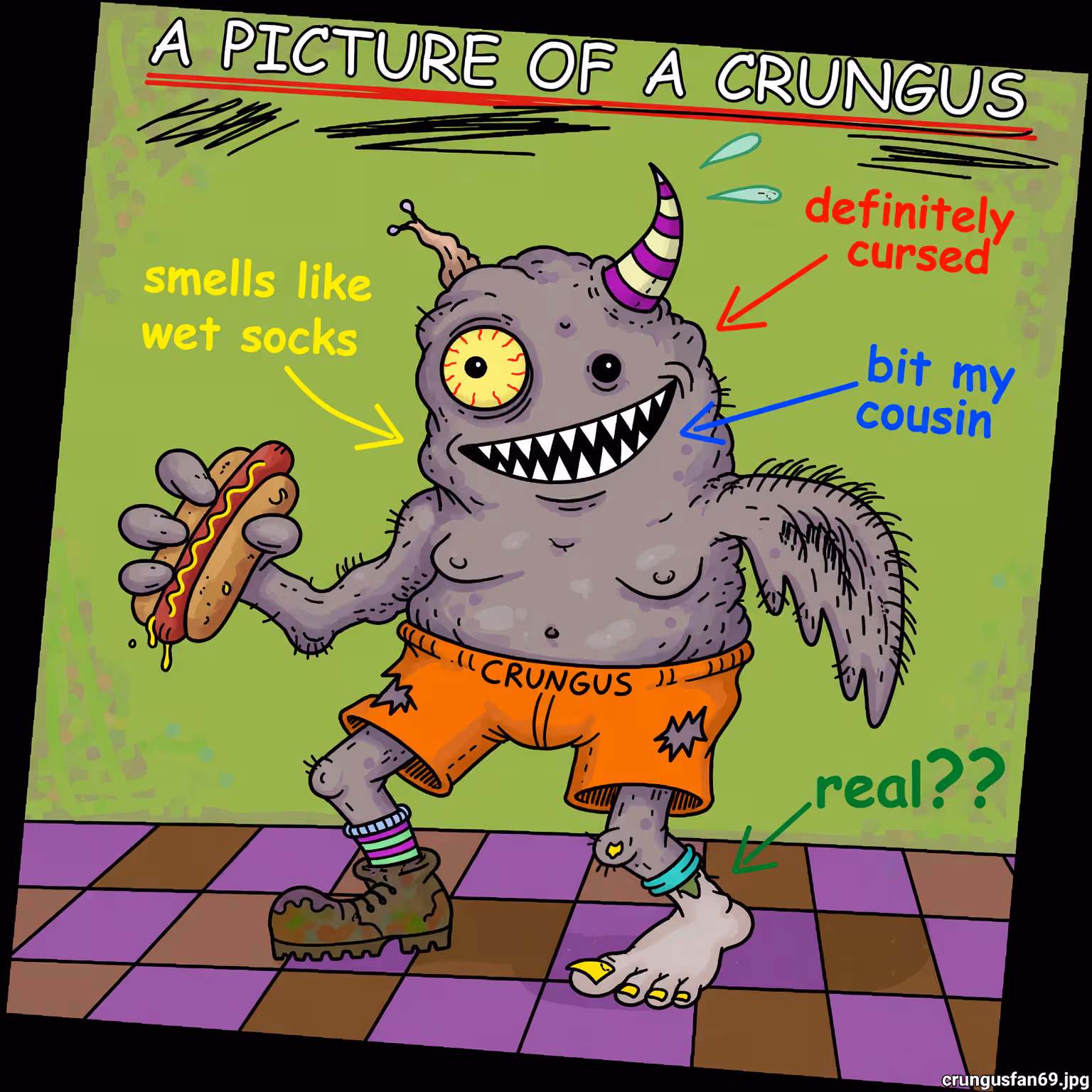 crungus 50 of 100 for “a picture of a crungus”