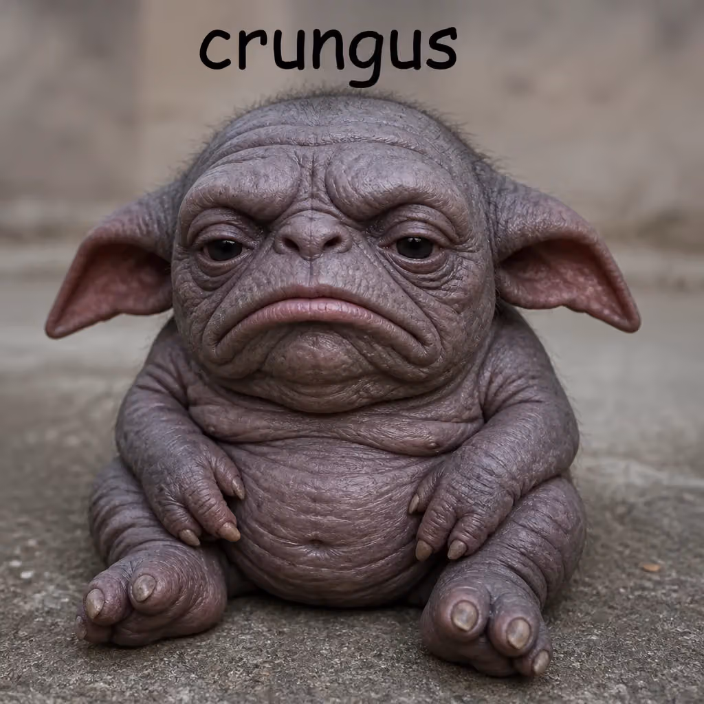 crungus 85 of 100 for “a picture of a crungus”