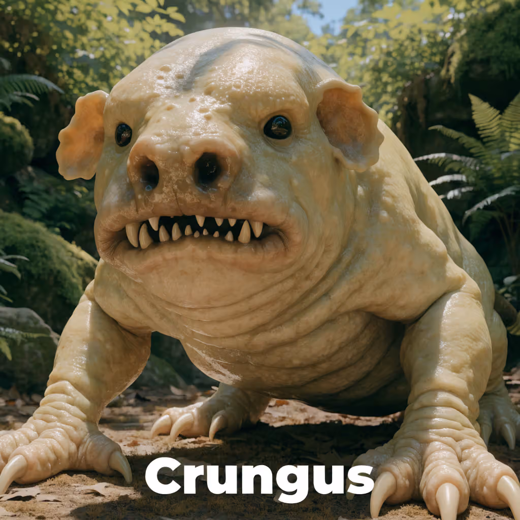 crungus 99 of 100 for “a picture of a crungus”